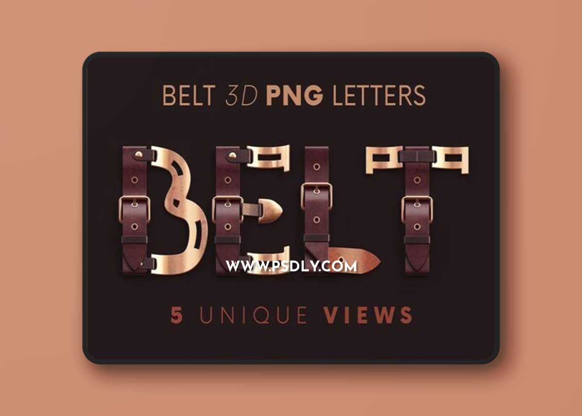 CreativeMarket - Belt - 3D Lettering 10277622