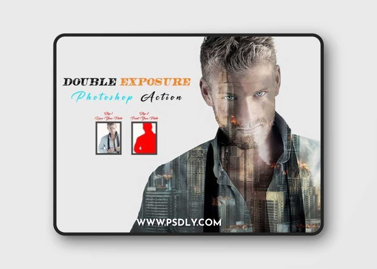 CreativeMarket - Double Exposure Photoshop Action 10351648