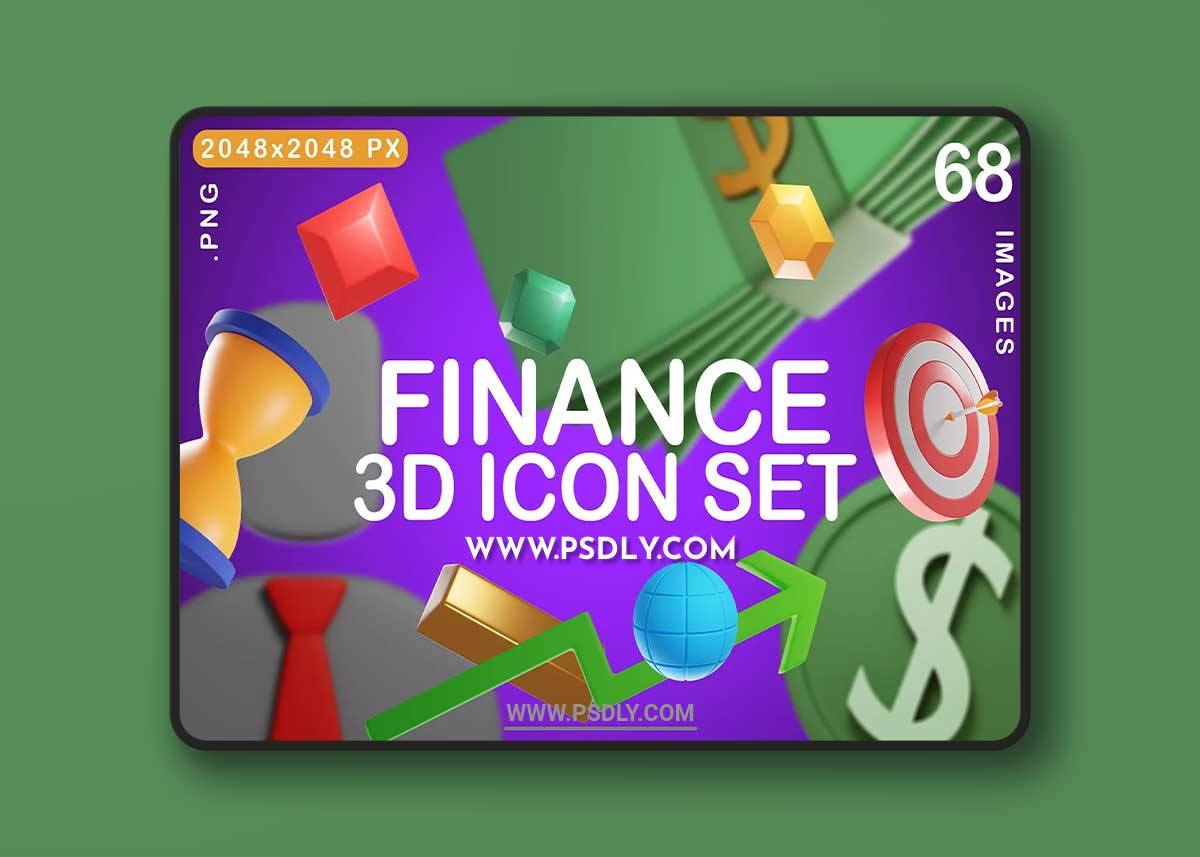CreativeMarket - Finance 3D Icon Set 7507647