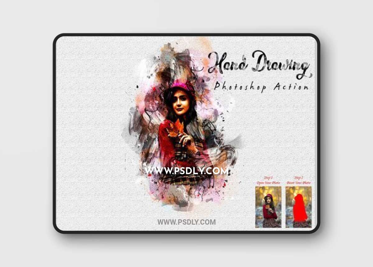 CreativeMarket - Hand Drawing Photoshop Action 10221515
