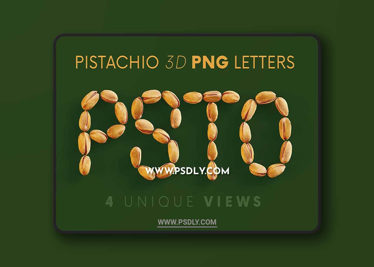 CreativeMarket - The Pistachio - 3D Lettering 7824348
