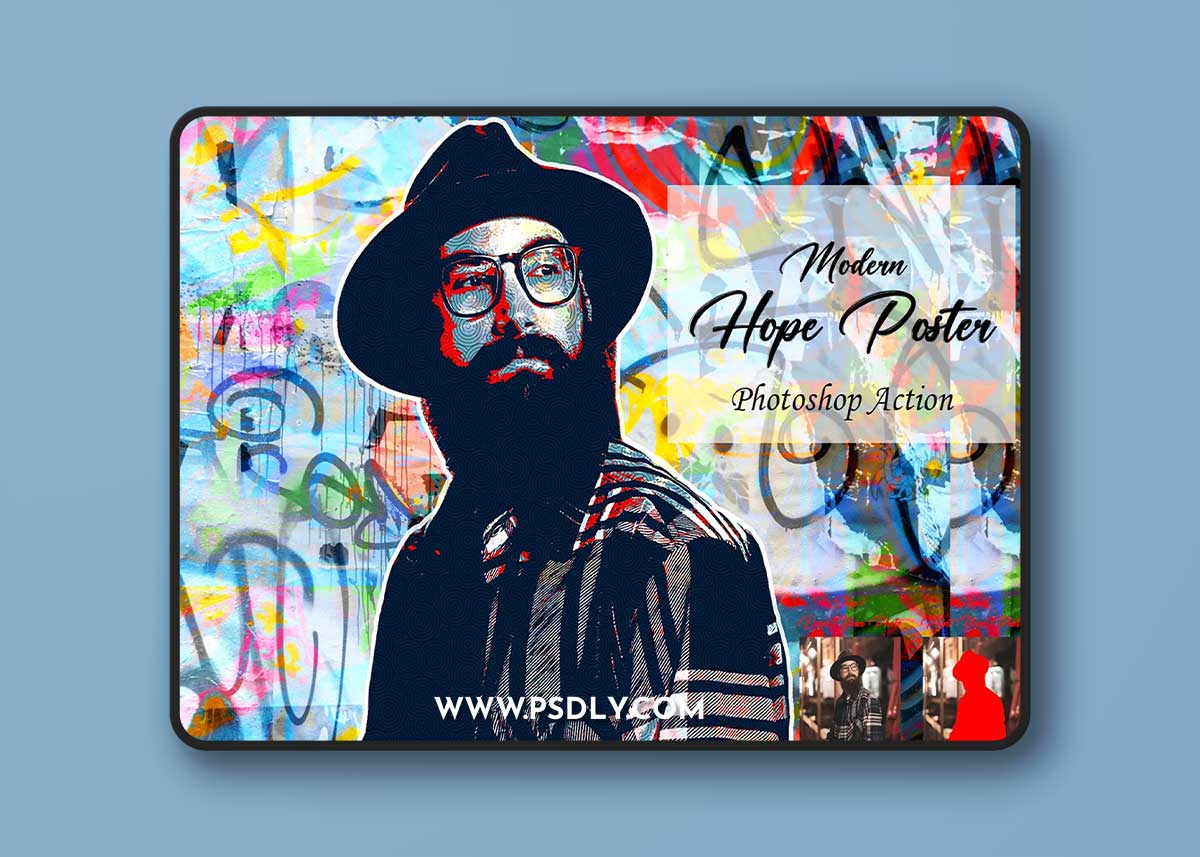 Creativemarket - Modern Hope Poster Photoshop Action 10312879