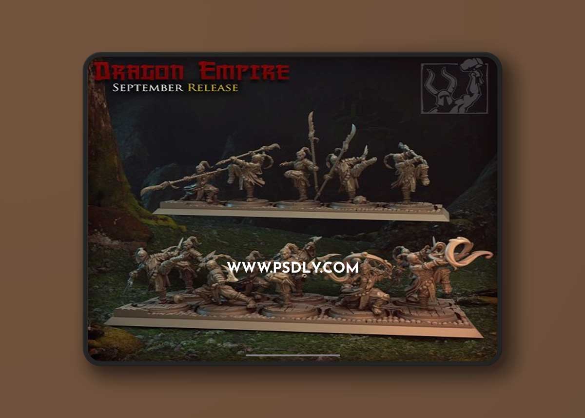 Dragon Empire - Monks - 3D Print Model