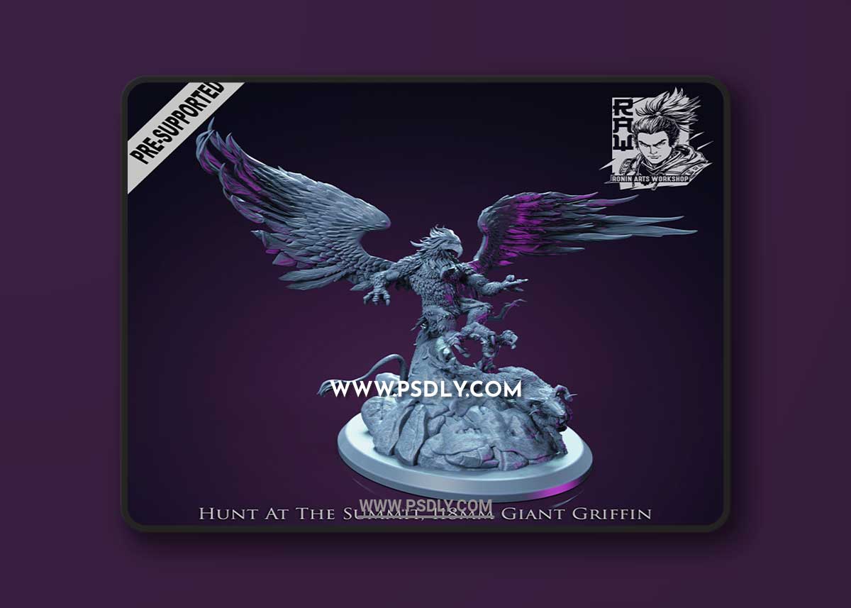 Hunt at the Summit - Giant Griffin Diorama 3D Print
