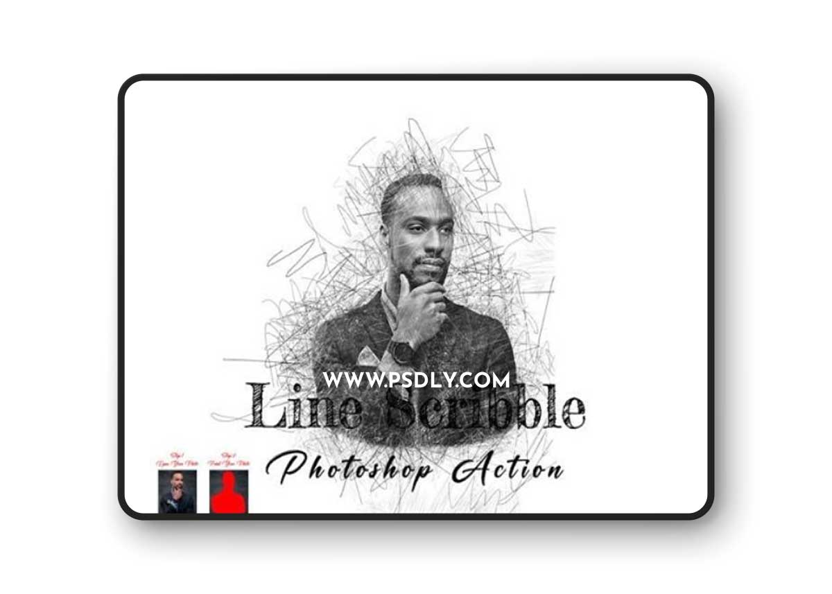 Line Scribble Photoshop Action