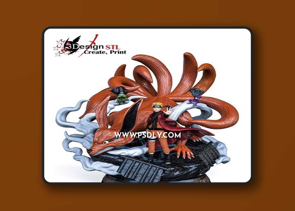 Naruto And Kyubi NEW 3D Print
