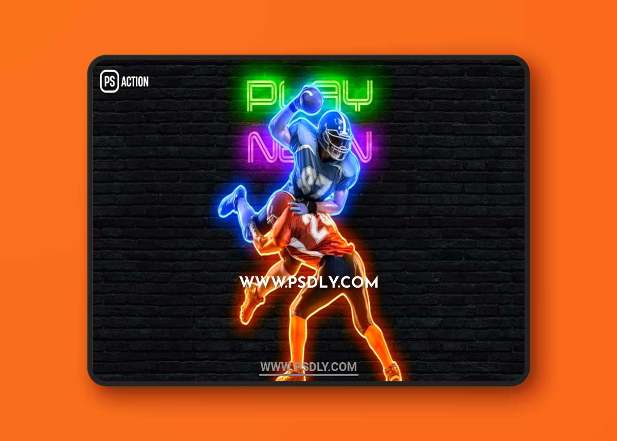 Neon Glow 2 Photoshop Action 57A3B3S