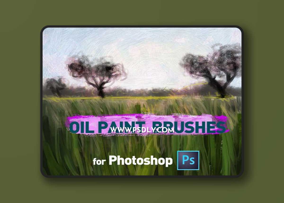 Oil Paint Photoshop Brushes Pack