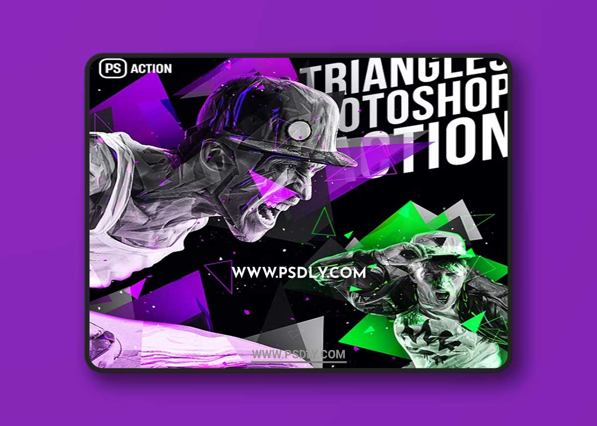 Triangles Photoshop Action 39171493