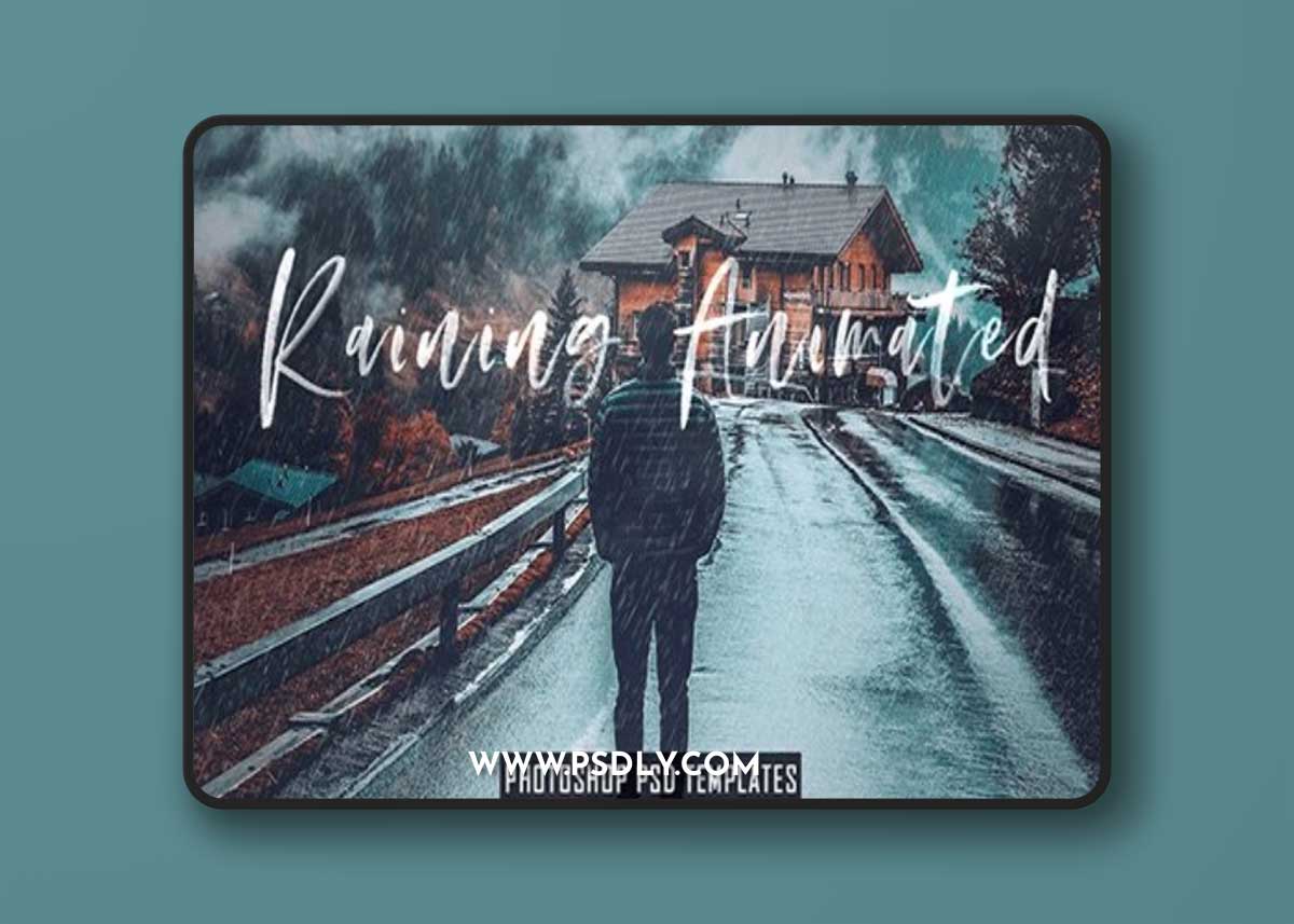 Animated Raining Fall - Realistic Effect for Photoshop