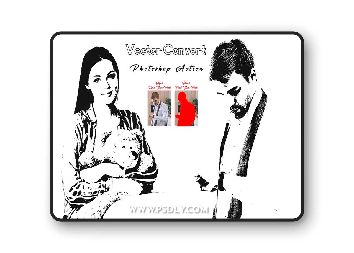 CreativeMarket - Vector Convert Photoshop Action 10882740