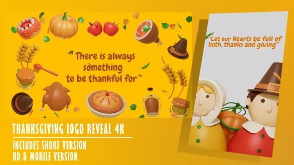 Videohive Thanksgiving Logo Reveal 41328106