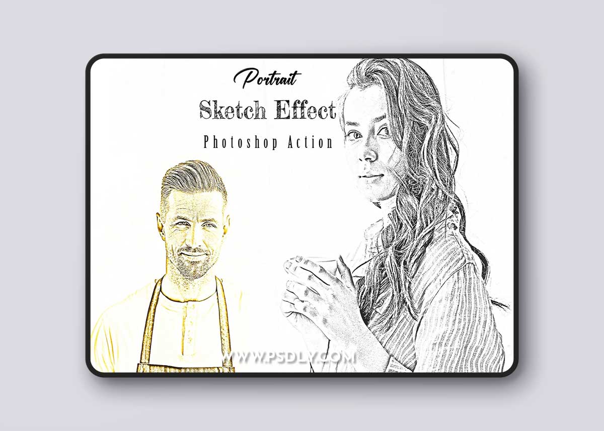 creativemarket - Portrait Sketch Effect Photoshop Action 10892000