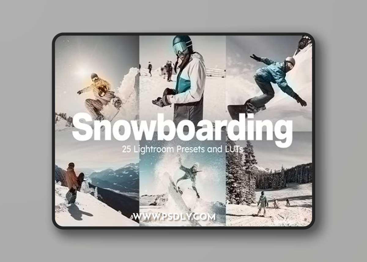 25 Snowboarding Lightroom Presets and LUTs YCDDG8C