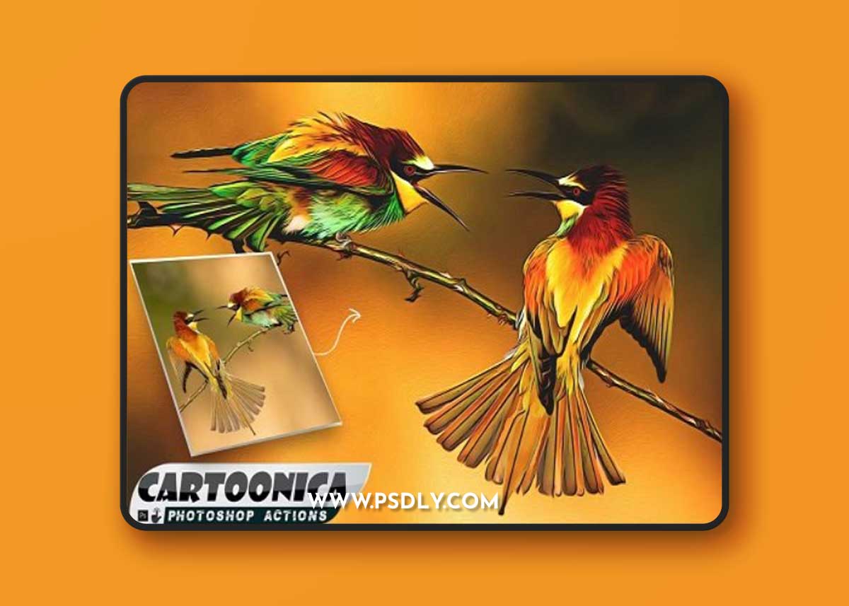 Cartoonica Photoshop Action KT75576