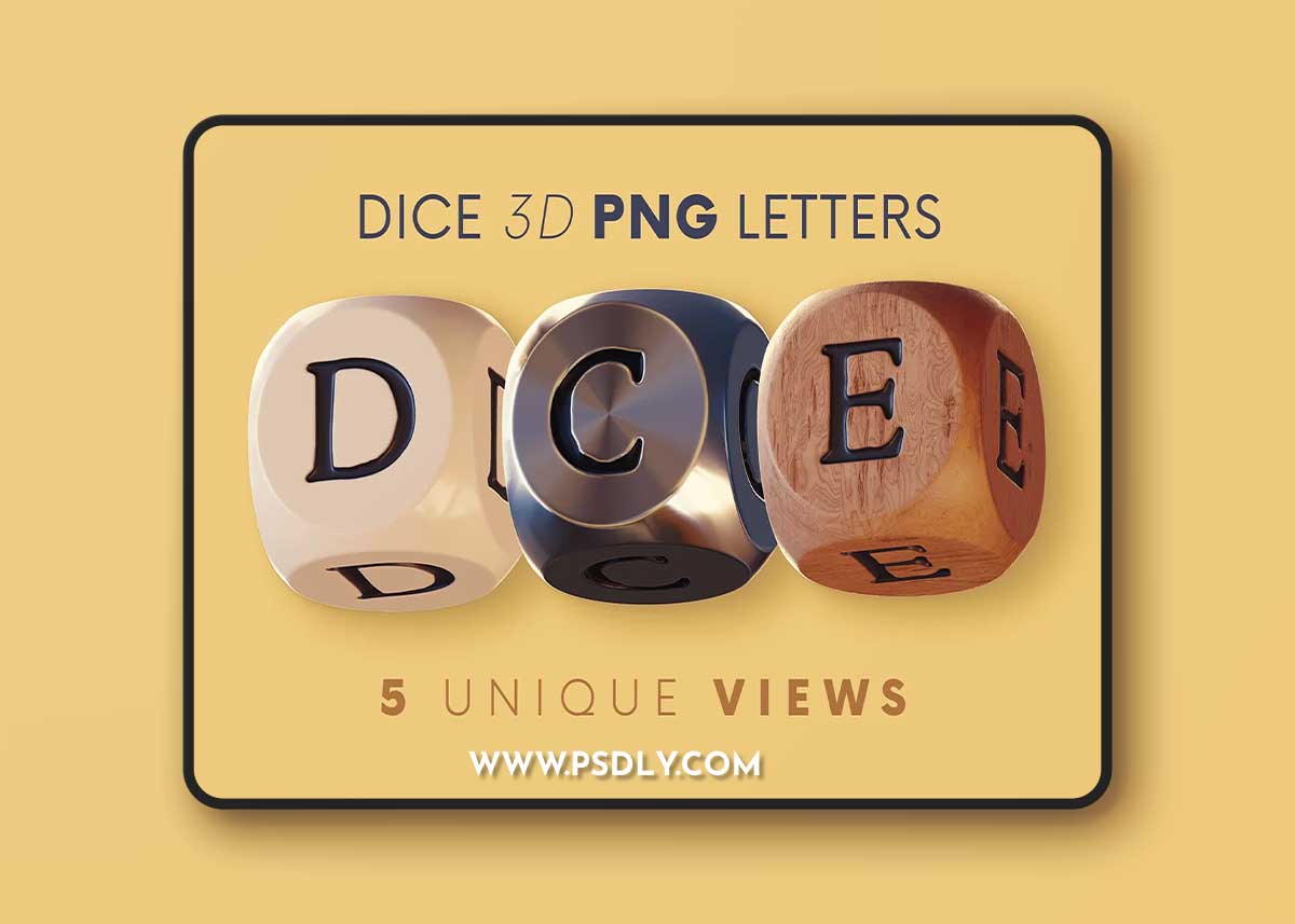 CreativeMarket - Dice - 3D Lettering 10998877
