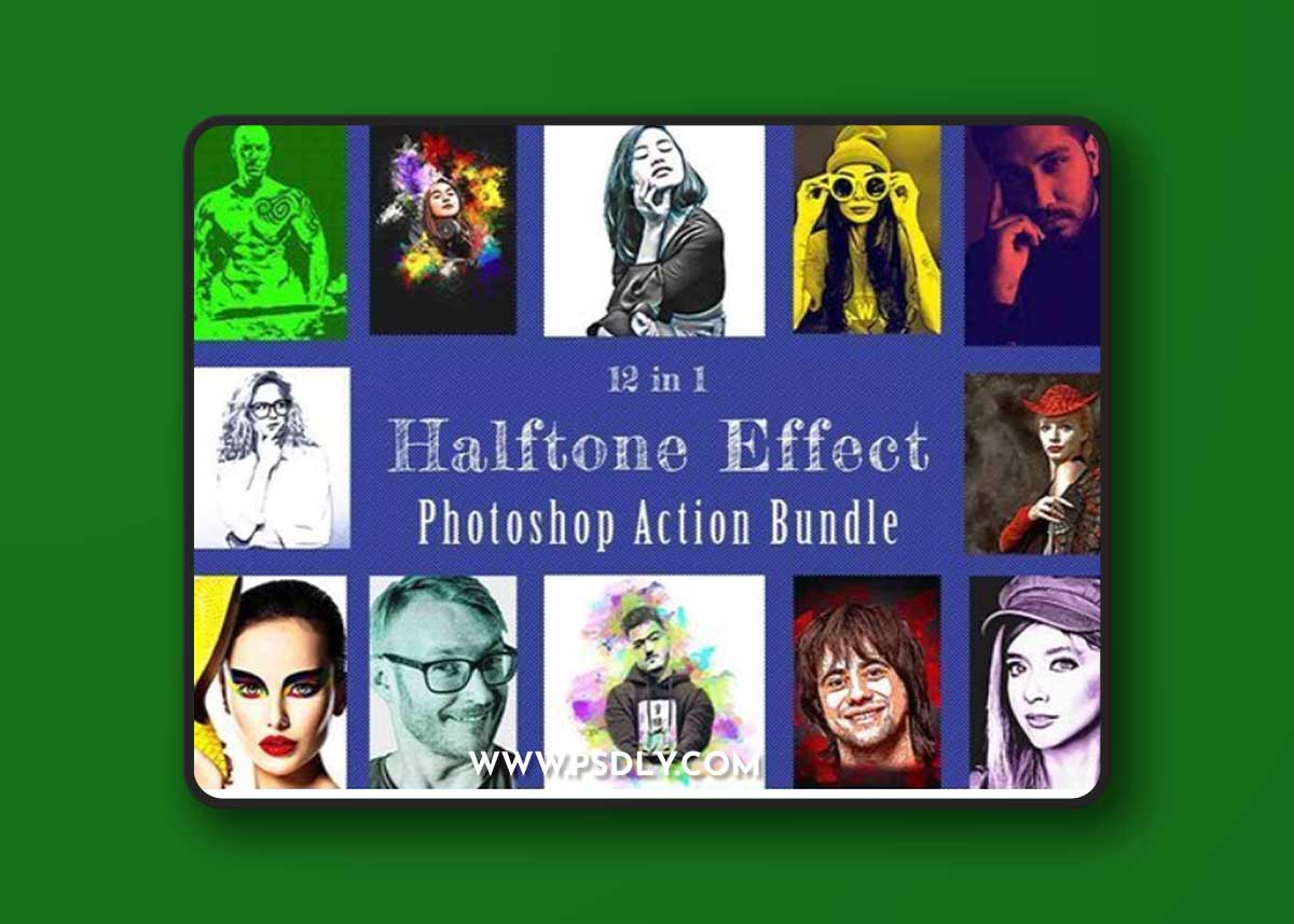 Creativemarket - Halftone Effect PS Action Bundle 10976163