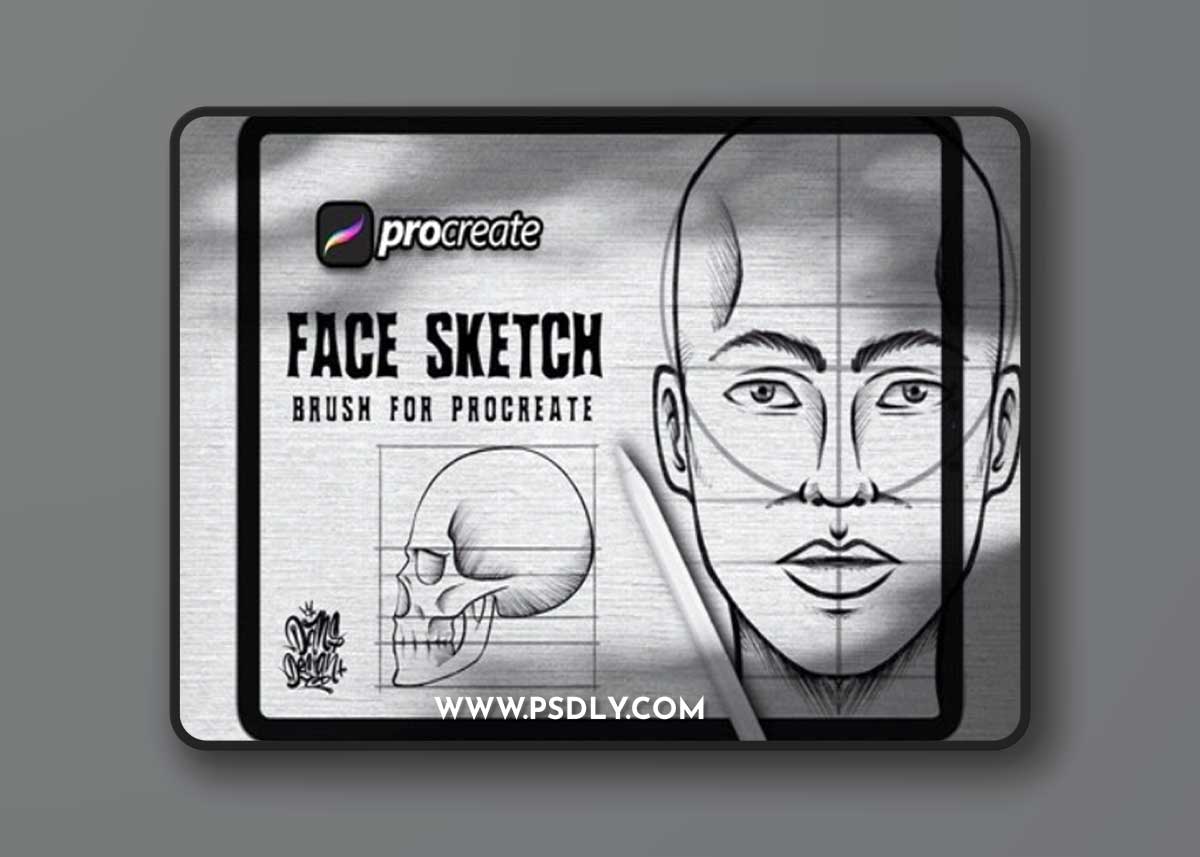Face Skecth Brush For Procreate A8GGZBC