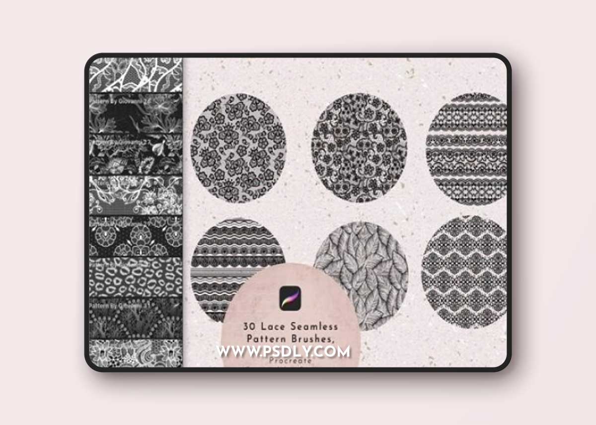 Lace Procreate Brush Bundle, Fashion