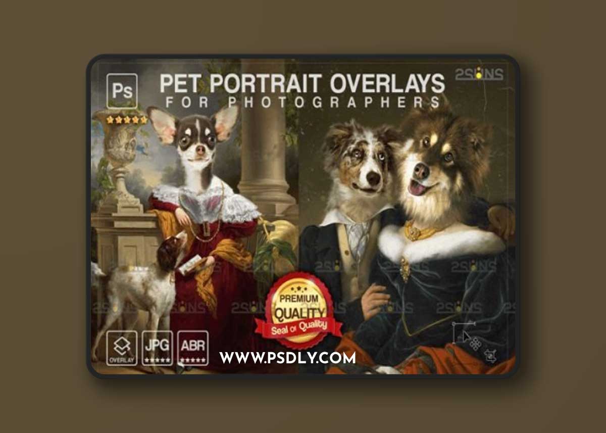 Royal Pet Portrait Digital Backdrop