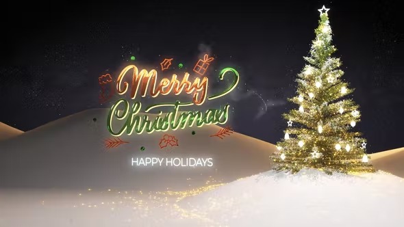 Videohive Night Of Christmas Logo Reveal 41938609