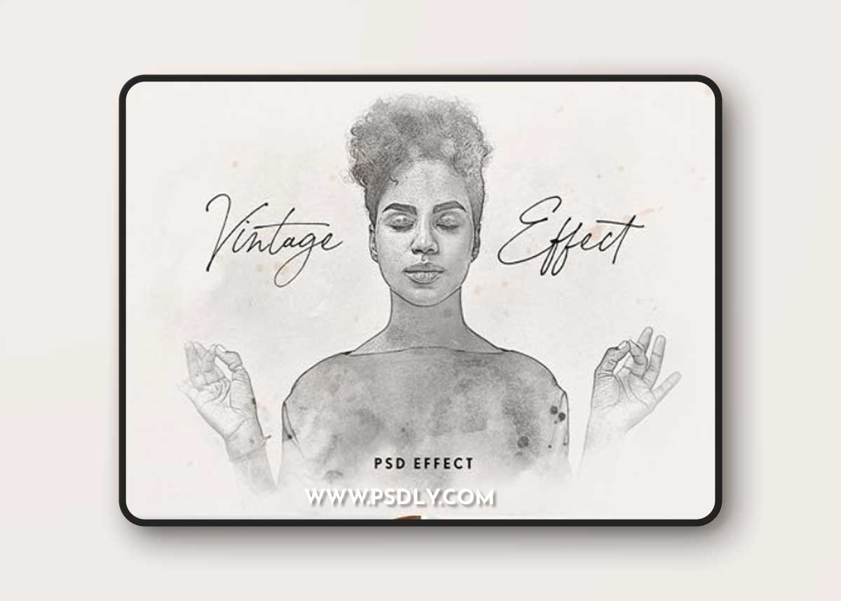 Watercolor Vintage Photo Effect for Photoshop