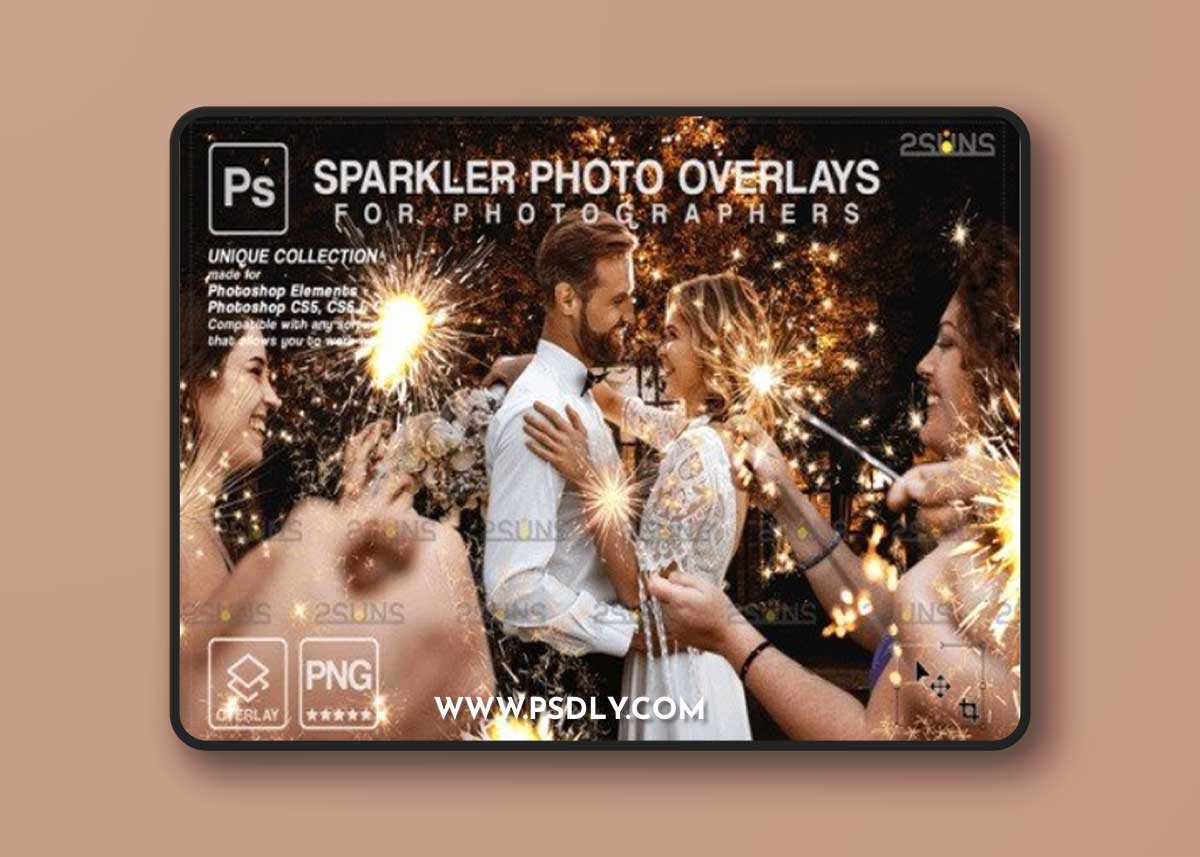 Wedding Sparkler Photo Overlays