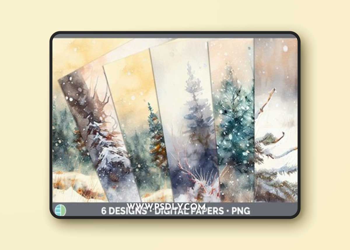 Winter Elk Backgrounds Digital Scrapbo 54049211
