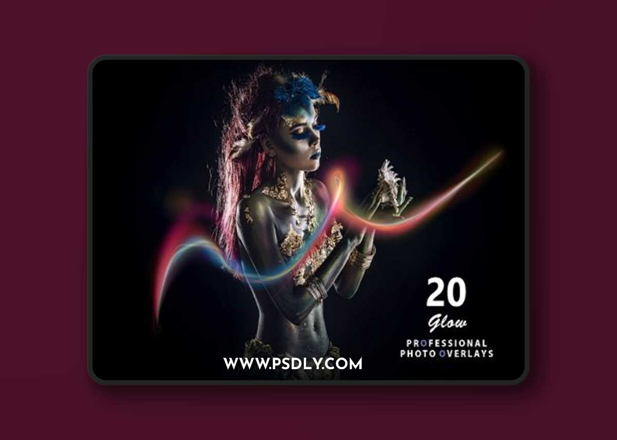 20 Glow Photo Overlays