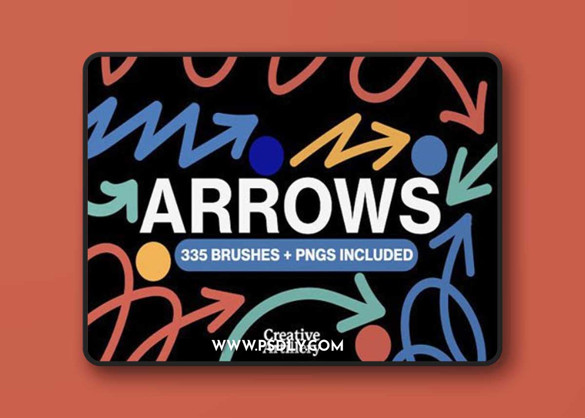300+ Arrows Brushes for Photoshop +PNG