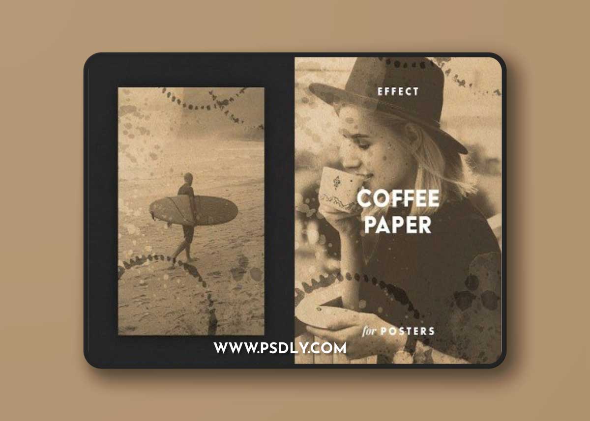 Coffee Paper Poster Effect