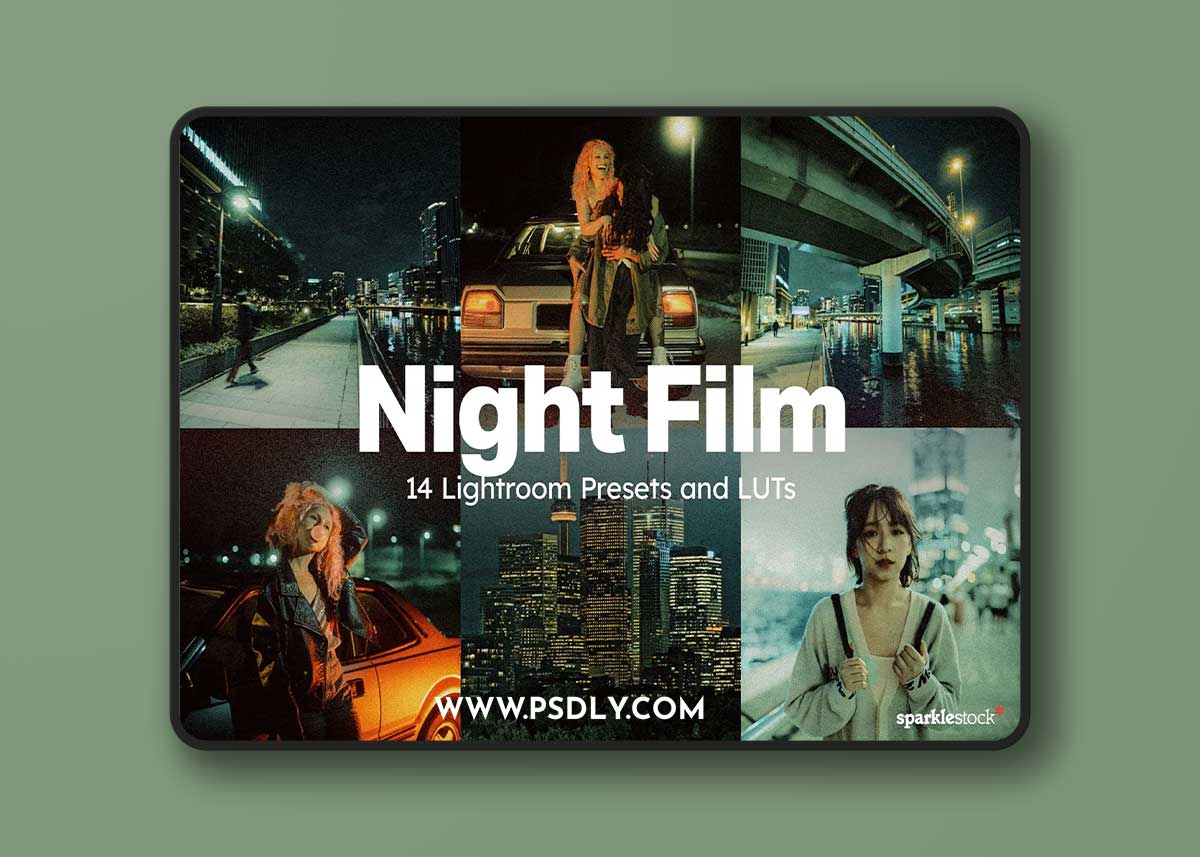 Creativemarket - 14 Night Film Lightroom Presets LUTs 12167665