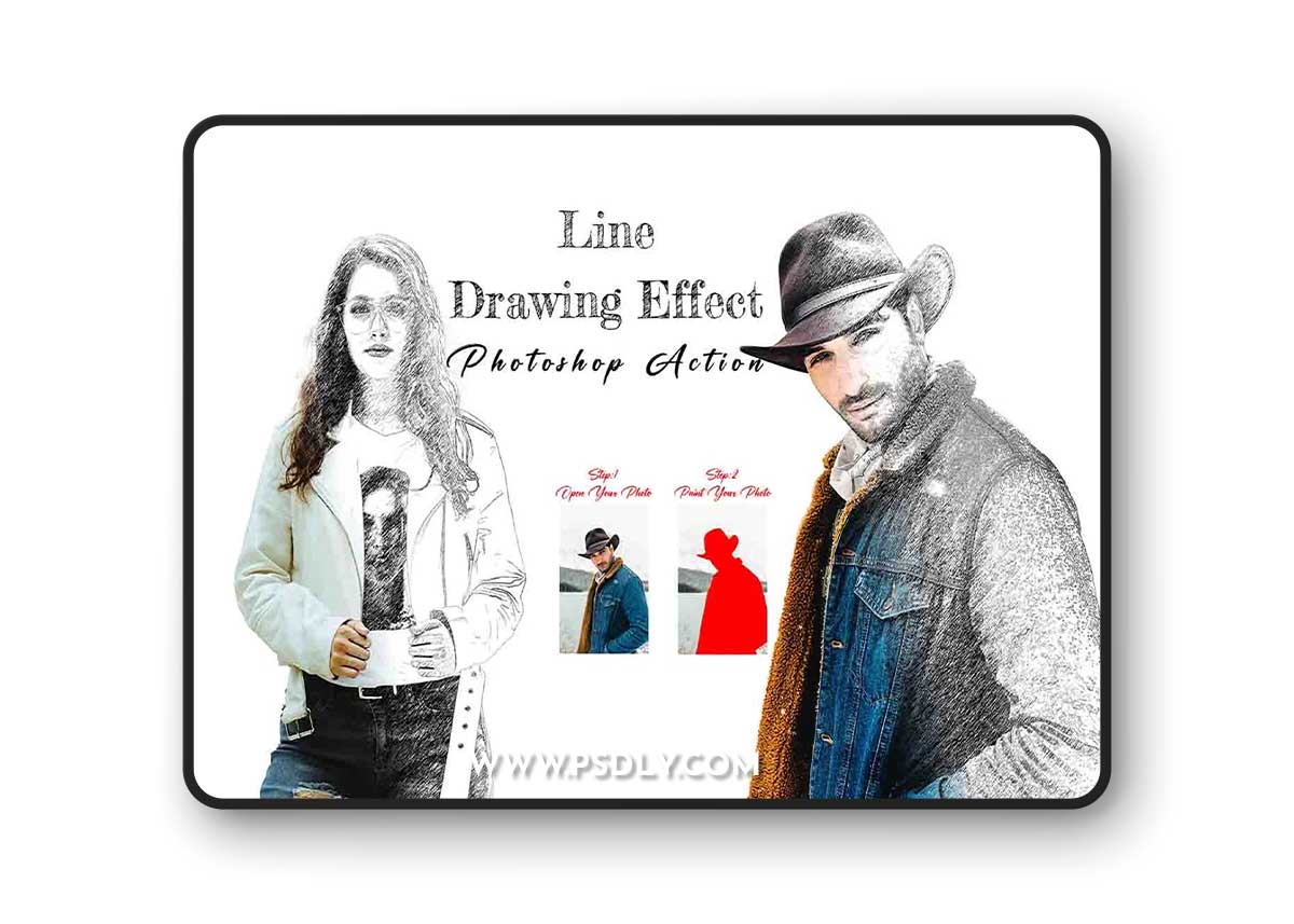 Creativemarket - Line Drawing Effect Photoshop Action