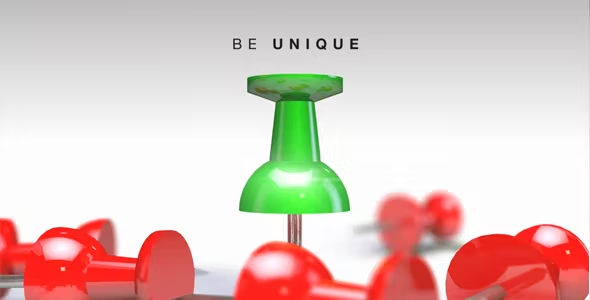 Videohive Be Unique Logo Reveal - Pushpin 15019430