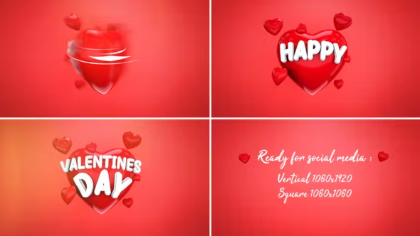 Videohive Valentine's Day Wishes and Logo Reveal 43071249