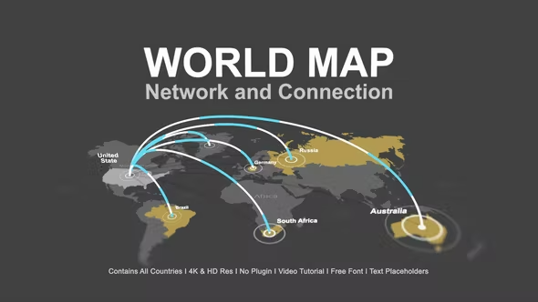 Videohive World Map - Network Connection 40506805