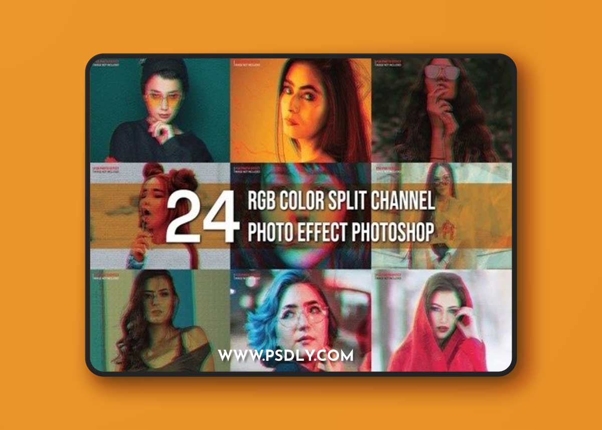 24 Color Pixel Photo Effect Design