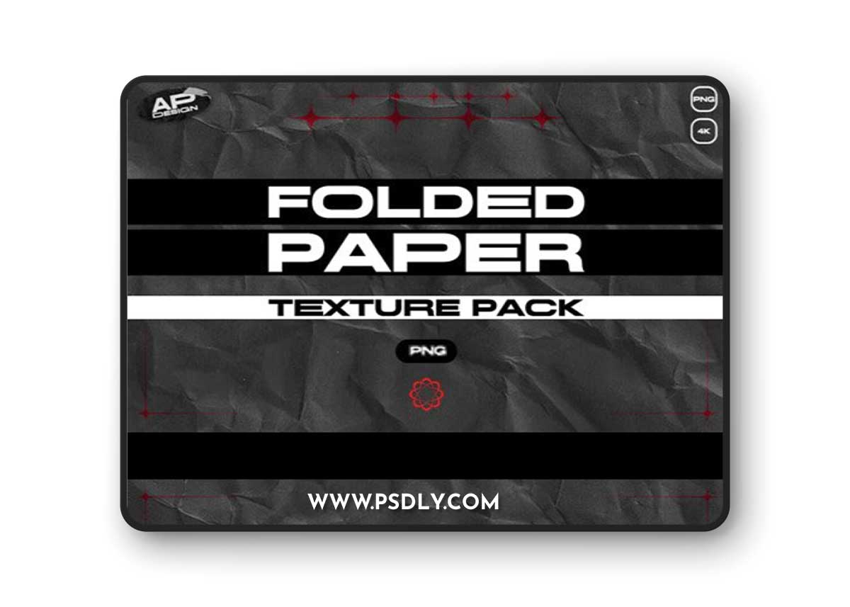 30 Folded Crumpled Paper Textures Pack