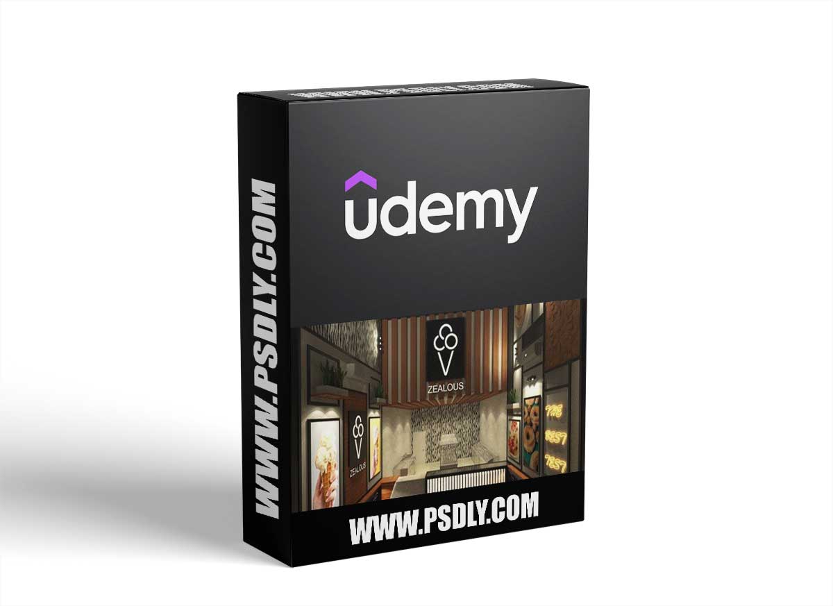 3Ds MAX & Vray - Design 3D Modern Shop Project in 4.5 hrs