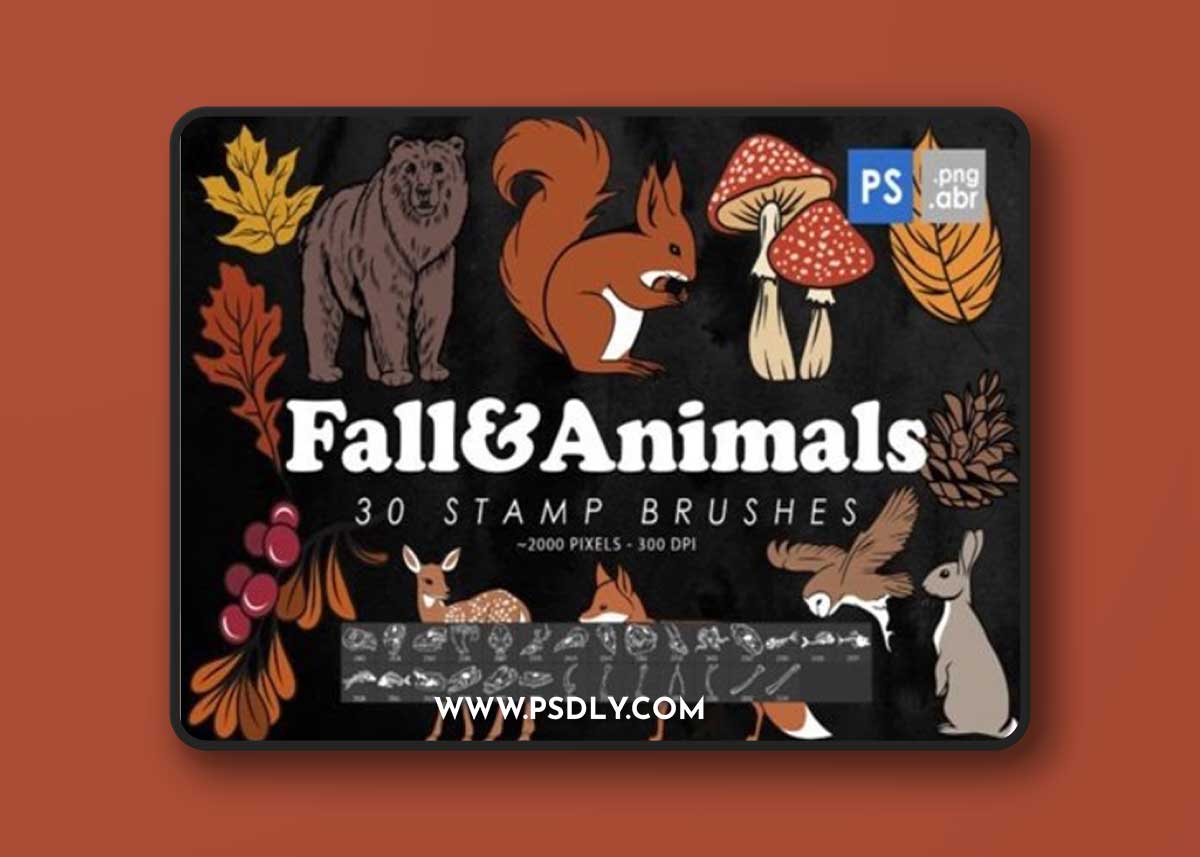 Autumn & Animals Photoshop Stamp Brush 60196348