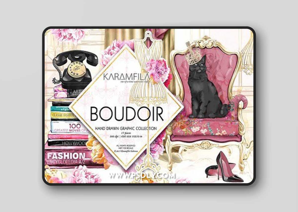 Boudoir Clip Art Vintage Fashion