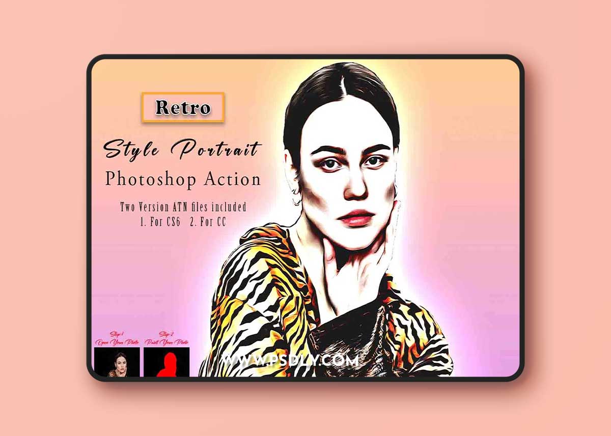 Creativemarket - Retro Style Portrait Photoshop Action