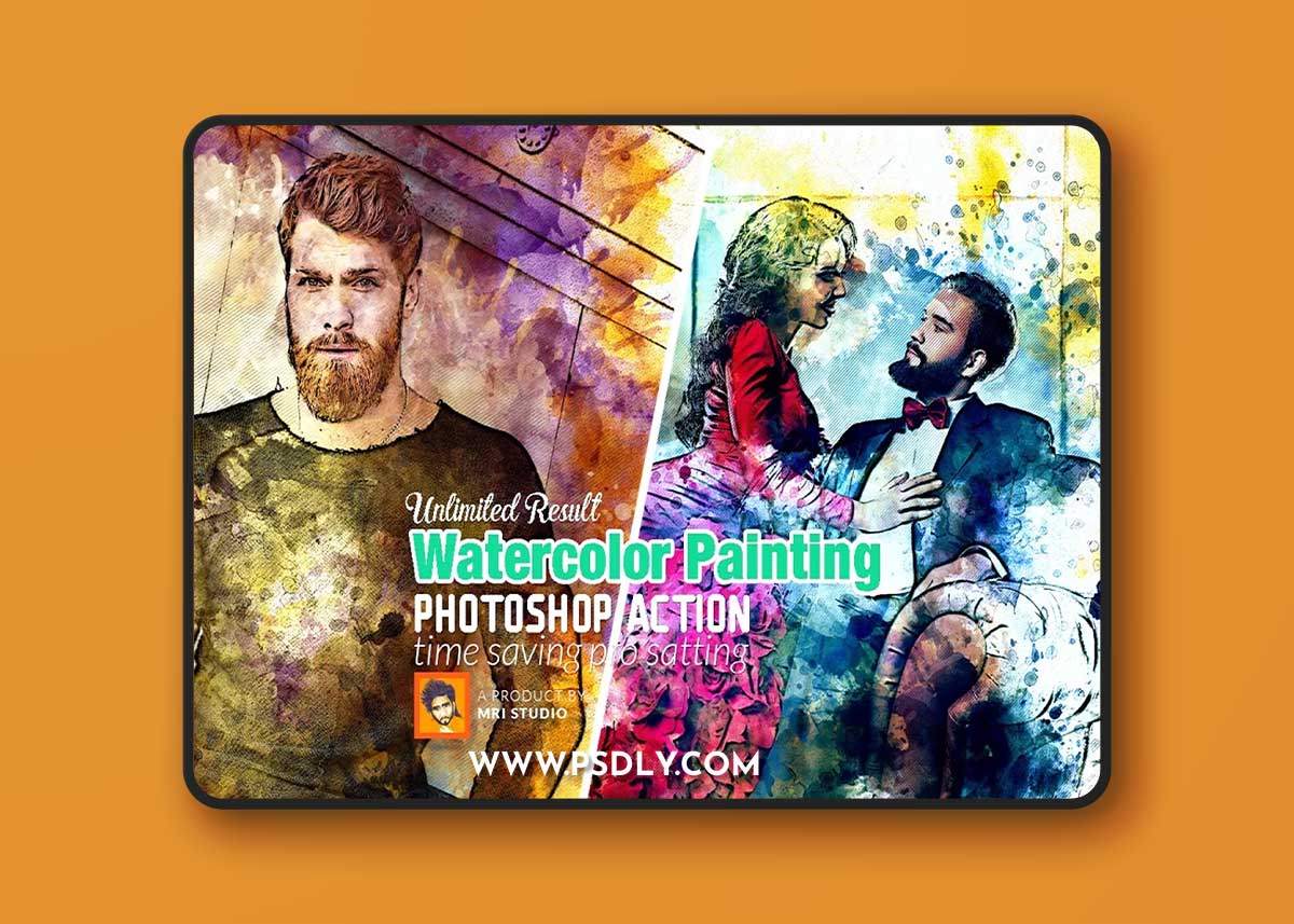 Creativemarket - Watercolor Painting Photoshop Action