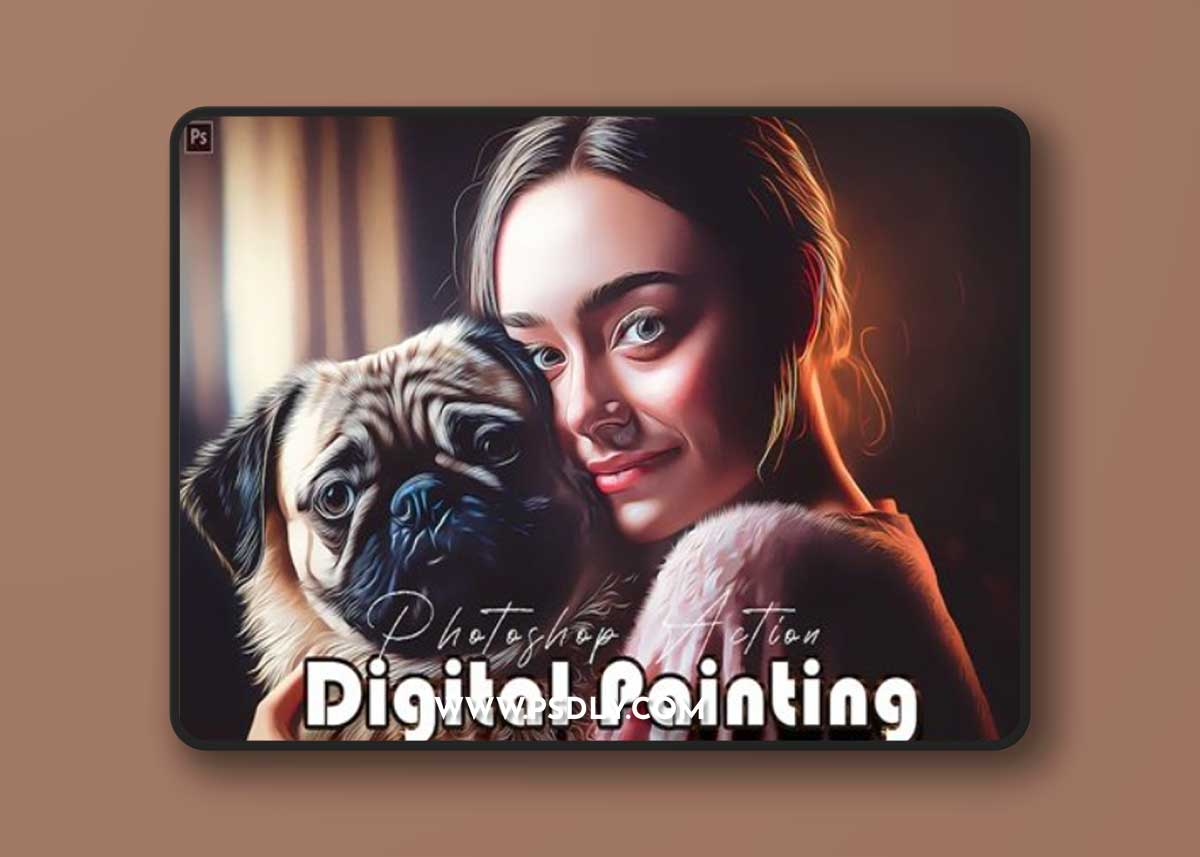 Digital Painting Photoshop Action B53GTTN