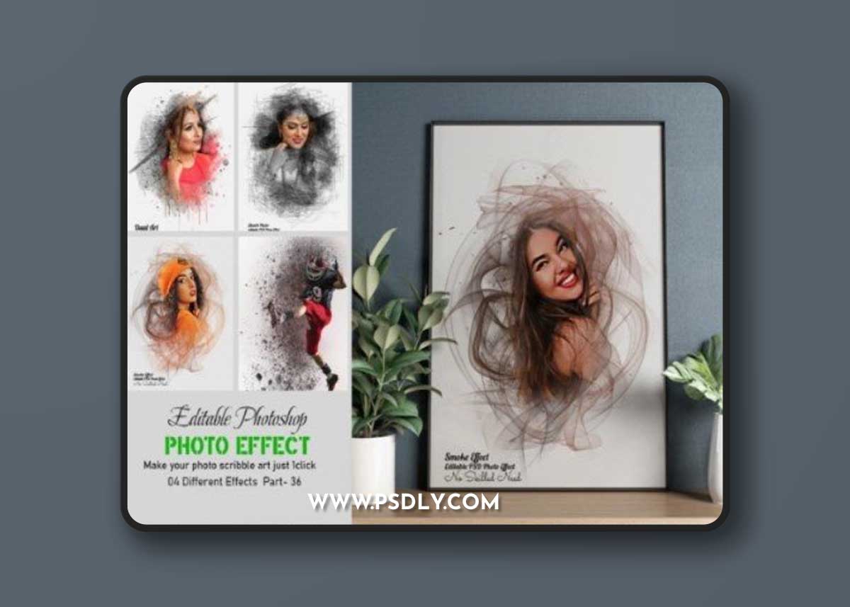 Editable Mix Media Art Photo Effect