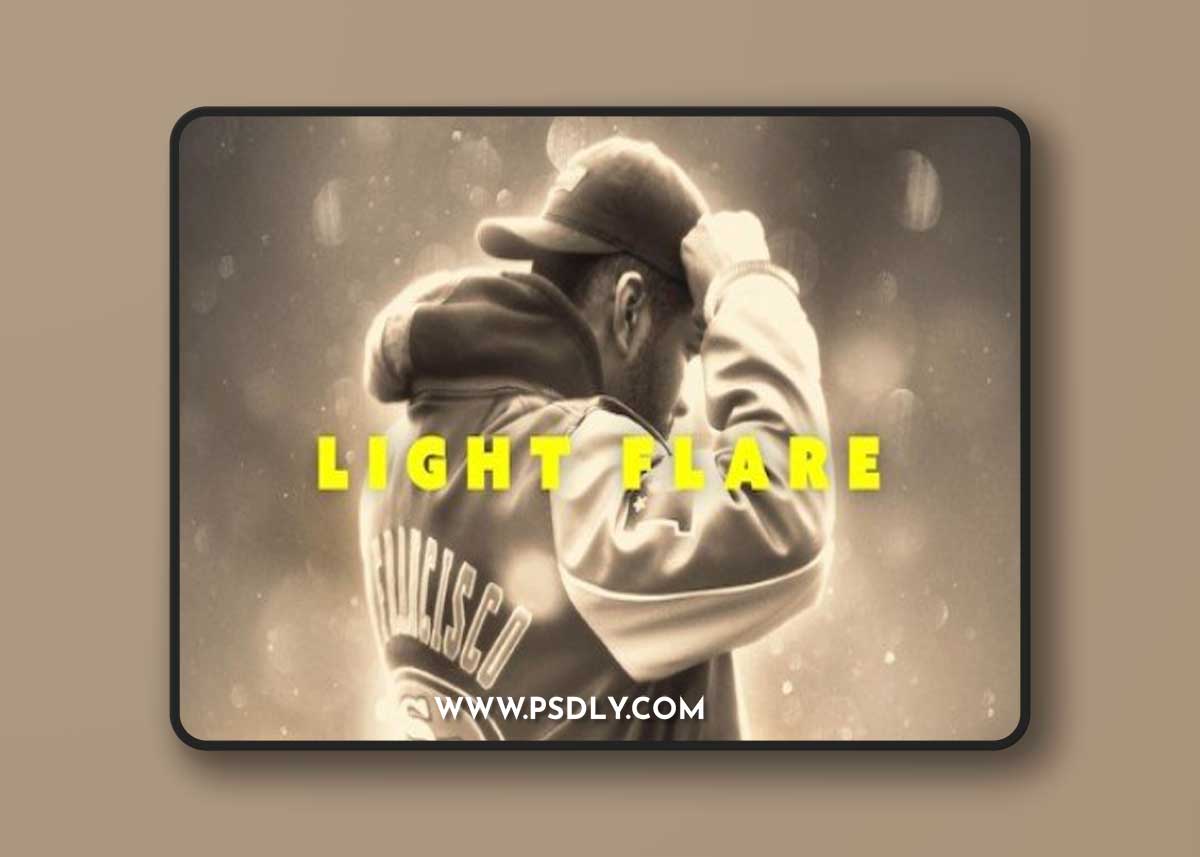 Light flares photo effect