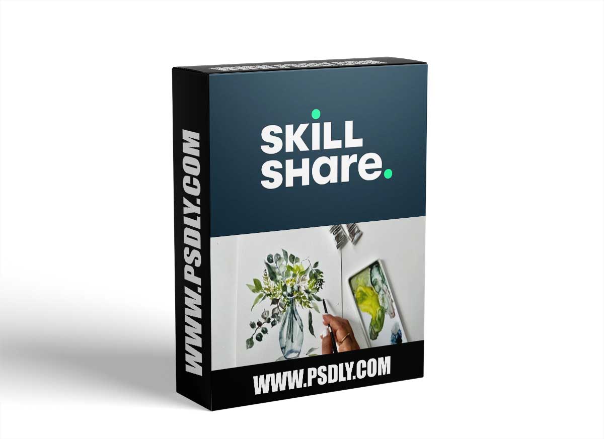 Mastering Watercolor Brush Control: Paint Five Types of Leaves in a Glass Jar