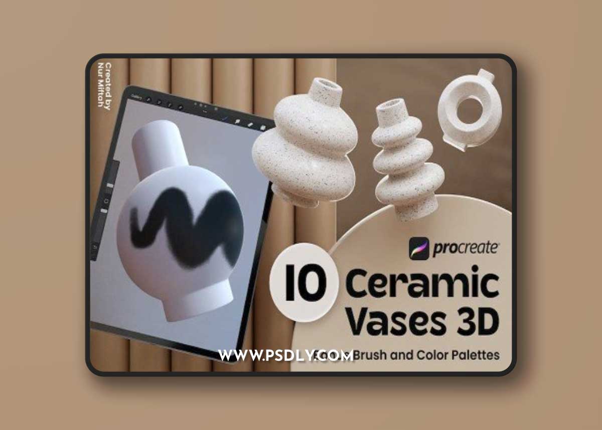Procreate 3D Ceramic Vases Brushes