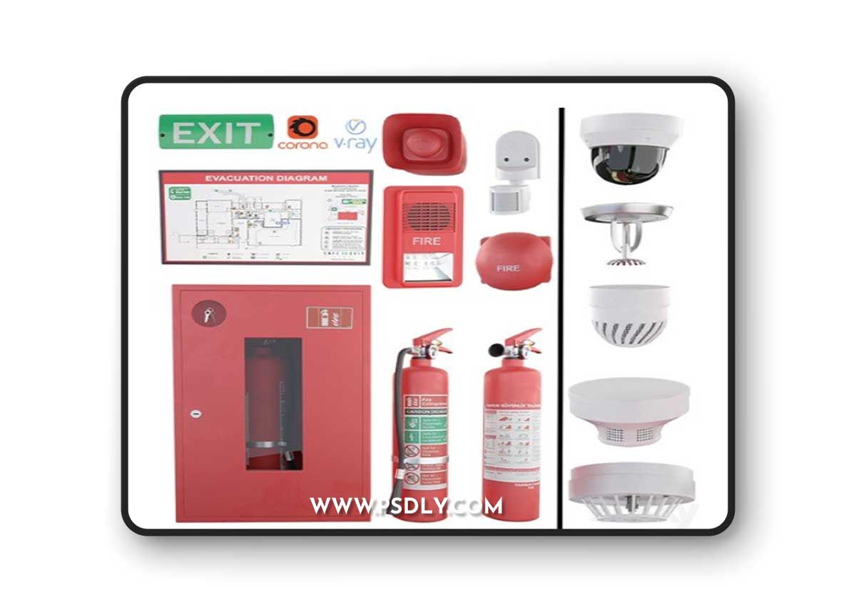 Security and fire alarms Fire extinguishers and sensors