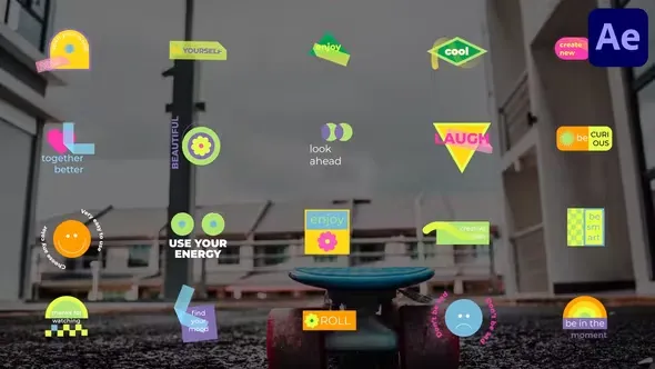 Videohive Colorful Sticker Titles for After Effects 43719929